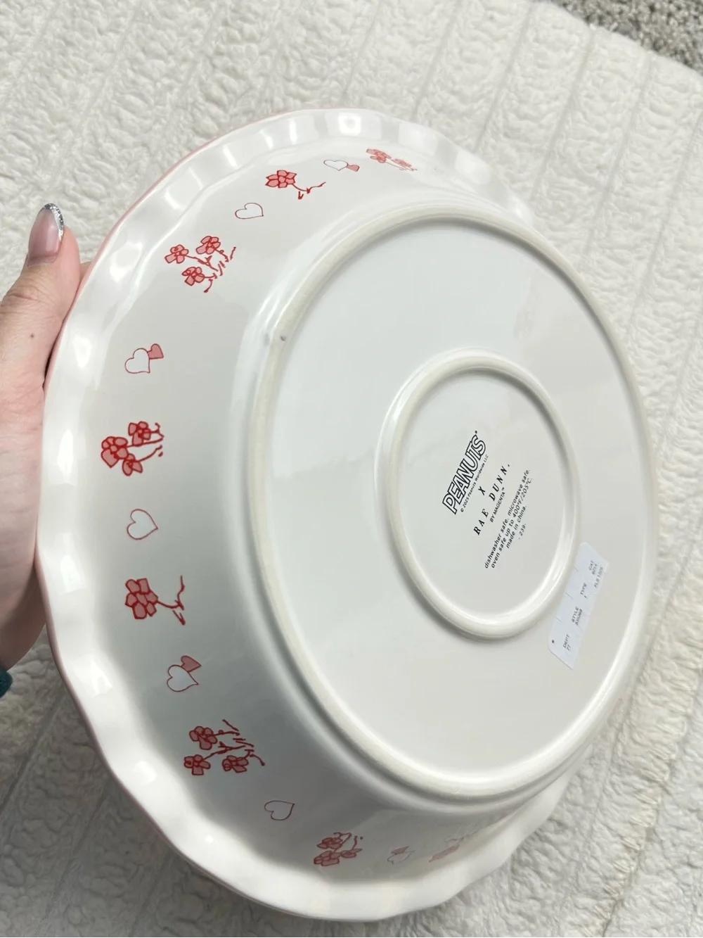 Rae Dunn Peanuts Snoopy Pie Dish Bakeware Baking Dish